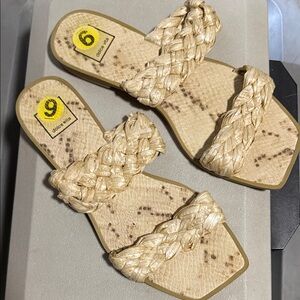 Dolce Vita Women's Braided Sandals Tan Size 9